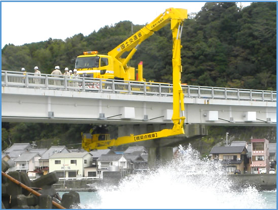 Field examination of a bridge that suffers salt damage