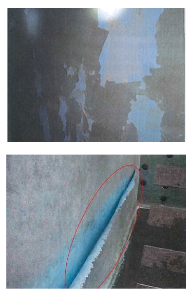 Click to enlarge Figure 3. Example of Faulty Case of Coating