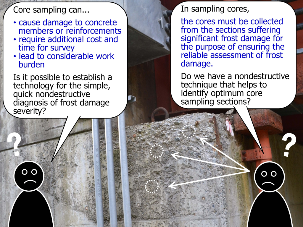 click to enlarge Photo 1 Problems in diagnosing frost damage to concrete