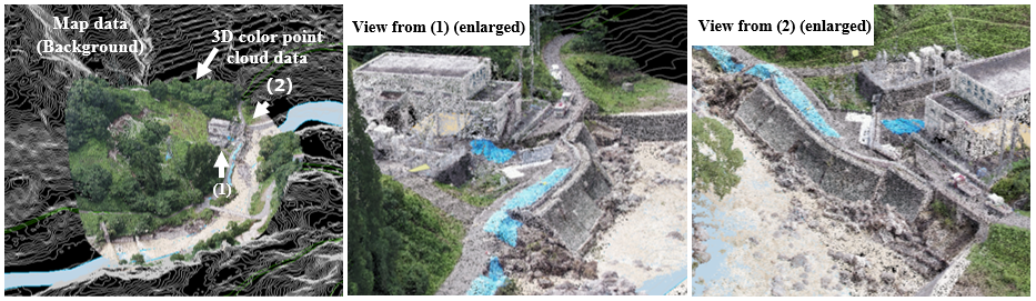 click to enlarge Figure 1 BIM/CIM Model for a landslide disaster response