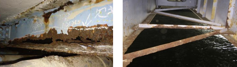 click to enlarge Photo 1 Examples of corrosion on steel bridges