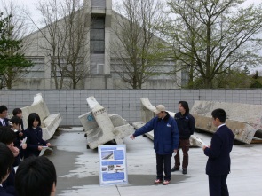 実際に使われた橋の展示