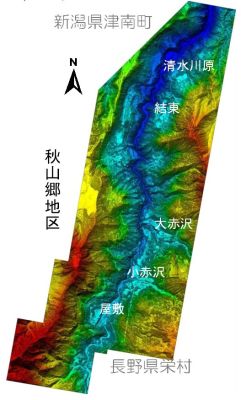 レーザー計測陰影図
