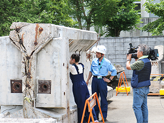 橋梁撤去部材の観察